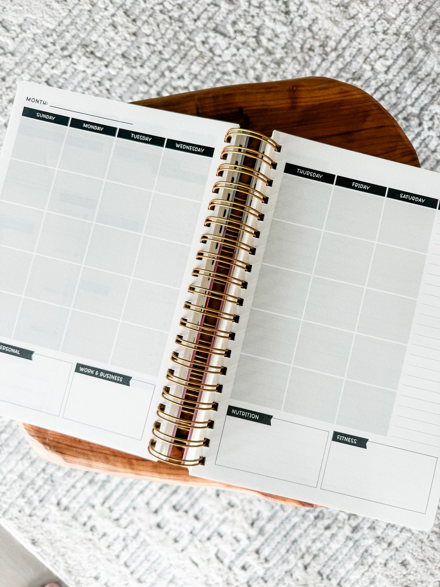 2024/2025 Humble Roots - Faith Based Fitness Planner (Marble Print)